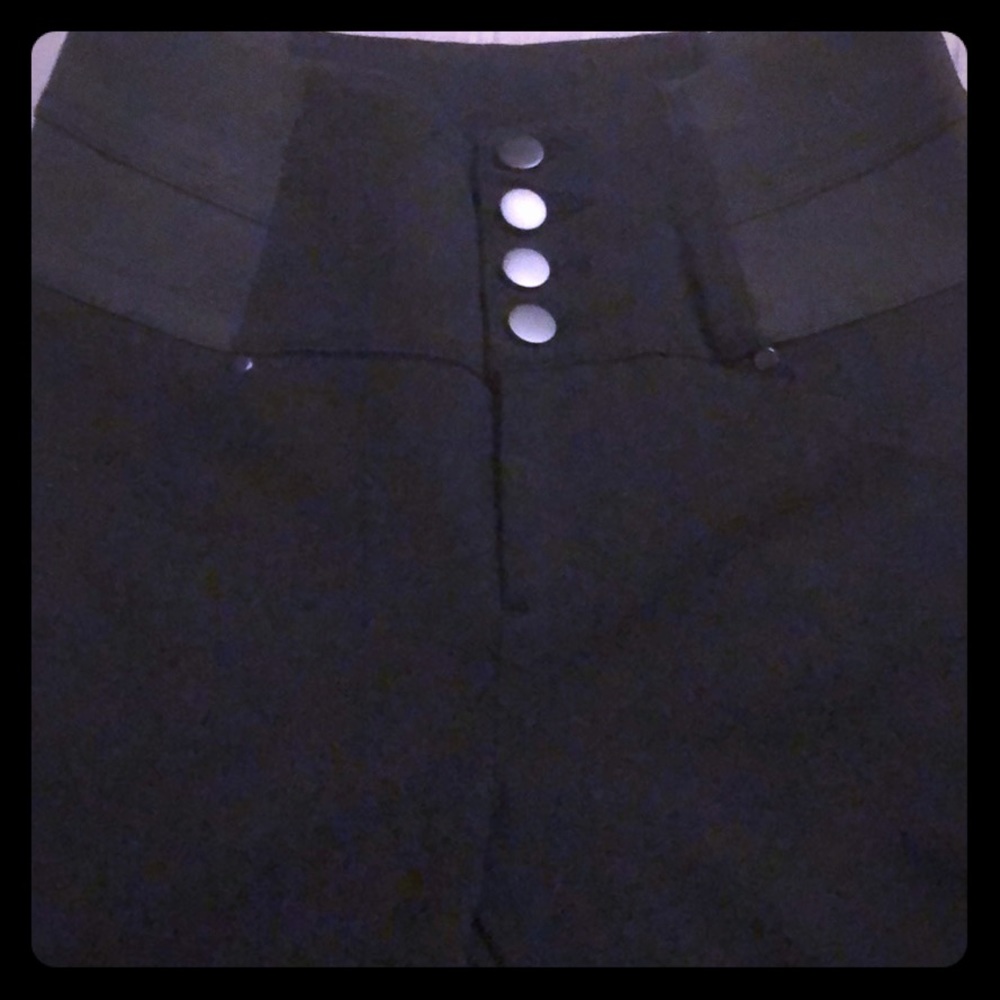 Front button down spring dress stretch pant.